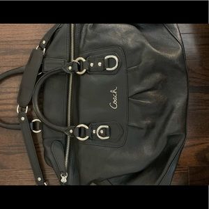 Coach black shoulder bag, leather
